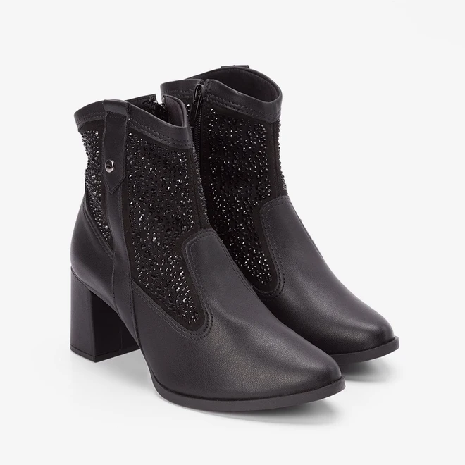 Ankle Boot Dakota Salto Médio Country Glam Preto