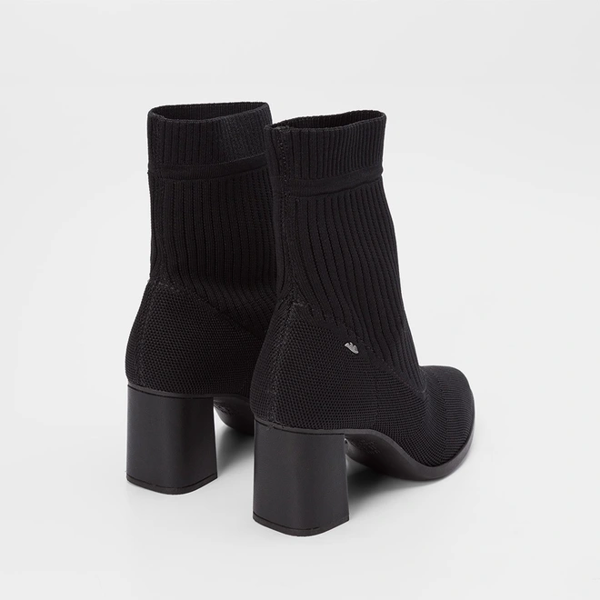 Ankle Boot Dakota Salto Médio Knit Preto