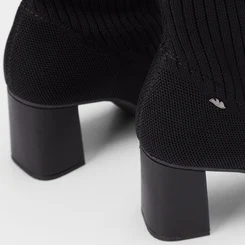 Ankle Boot Dakota Salto Médio Knit Preto