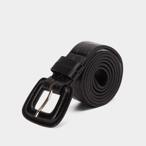 Cinto Feminino Gabriela Croco Fivela Preto