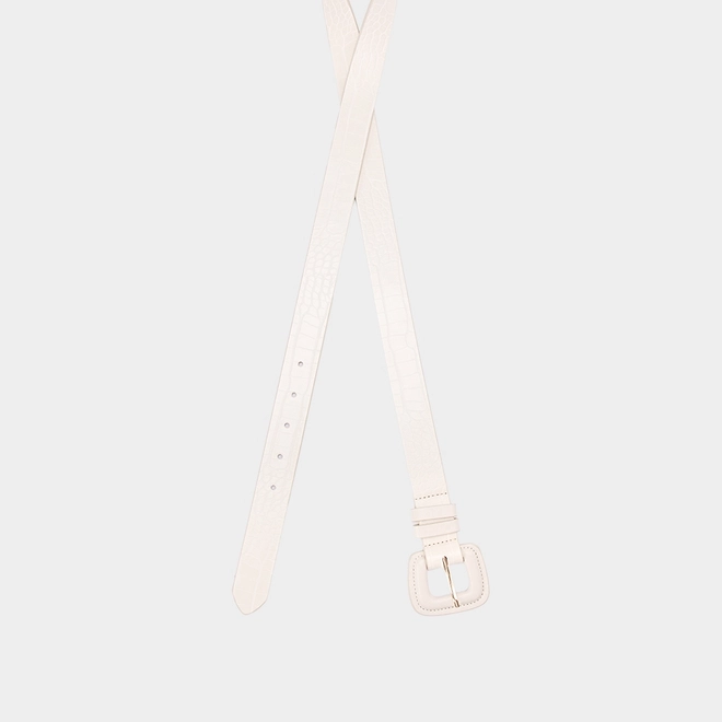 Cinto Gabriela Croco Fivela Off White