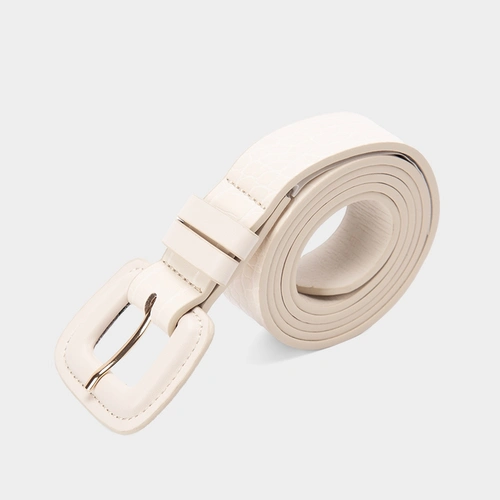 Cinto Gabriela Croco Fivela Off White