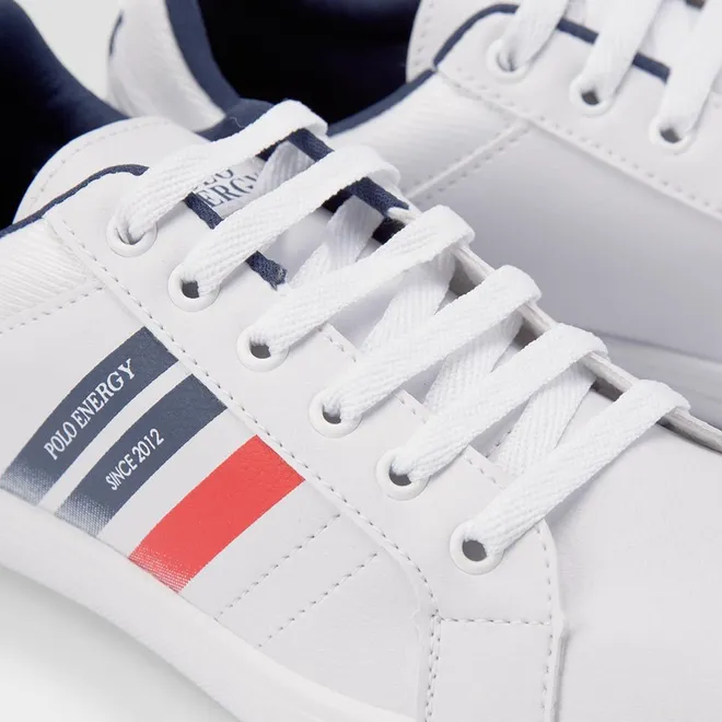 Sapatênis Casual Masculino Polo Energy Since Detalhe Pesponto Branco