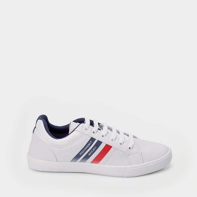 Sapatênis Casual Masculino Polo Energy Since Detalhe Pesponto Branco