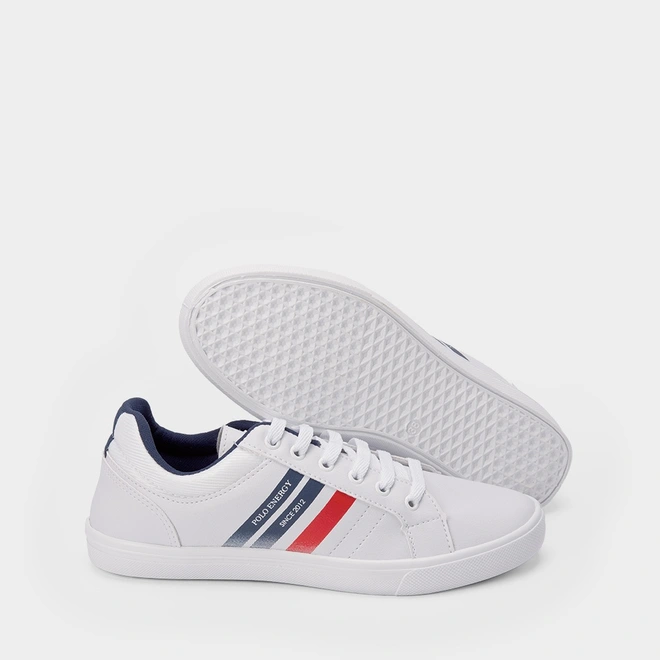 Sapatênis Casual Masculino Polo Energy Since Detalhe Pesponto Branco