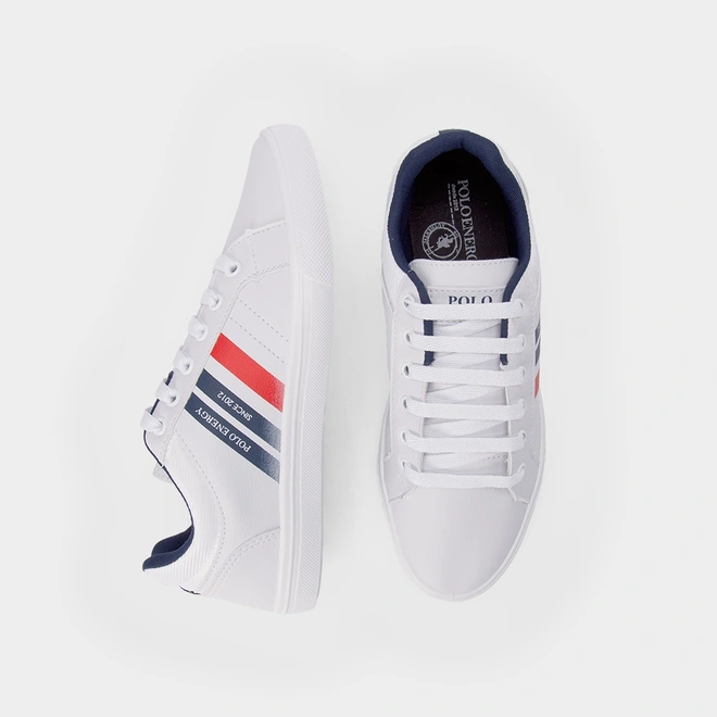 Sapatênis Casual Masculino Polo Energy Since Detalhe Pesponto Branco