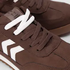 Tênis Via Marte Casual Feminino Detalhe Lateral Marrom