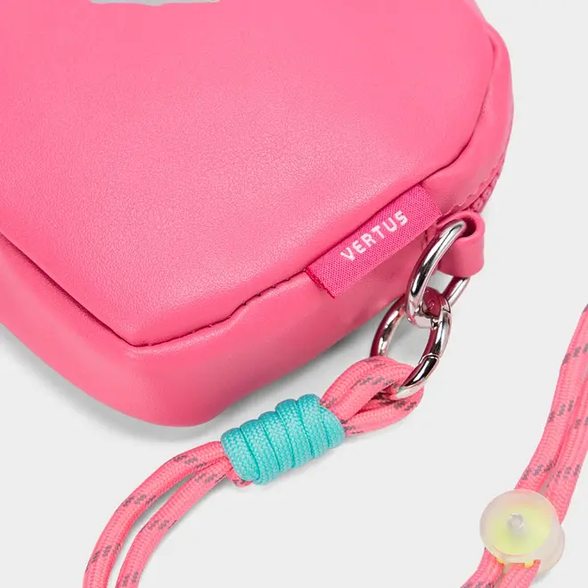 Bolsa Camera Bag Vertus Pequena Transversal Alça Corda Nó Rosa