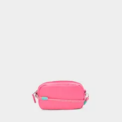 Bolsa Camera Bag Vertus Pequena Transversal Alça Corda Nó Rosa