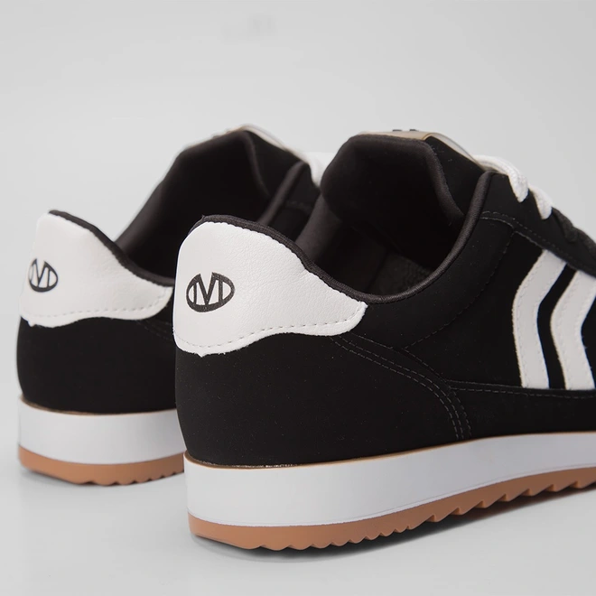 Tênis Via Marte Casual Feminino Detalhe Lateral Preto