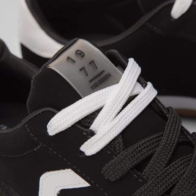 Tênis Via Marte Casual Feminino Detalhe Lateral Preto
