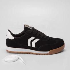 Tênis Via Marte Casual Feminino Detalhe Lateral Preto