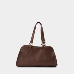 Bolsa Gabriela Boho Shoulder Tachas Marrom