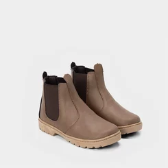 Bota Chelsea Infantil Vertus Marrom Suave