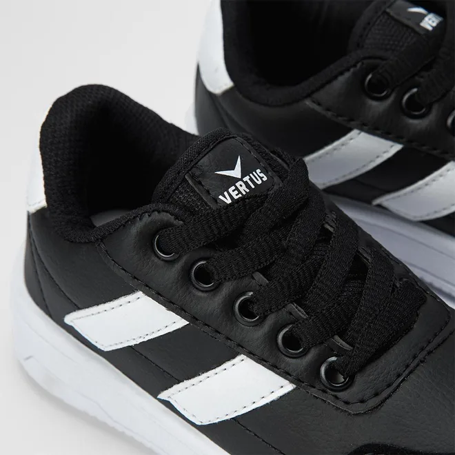 Tênis Infantil Vertus Casual Recorte Lateral Preto