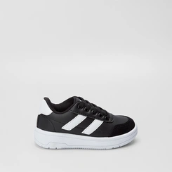 Tênis Infantil Vertus Casual Recorte Lateral Preto
