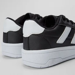 Tênis Infantil Vertus Casual Recorte Lateral Preto