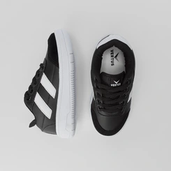 Tênis Infantil Vertus Casual Recorte Lateral Preto