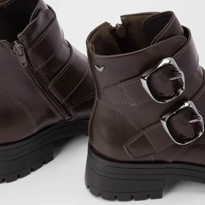 Bota Biker Mississipi Tratorado Fivela Estilizada Marrom