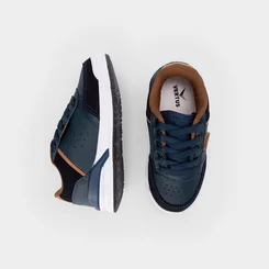 Tênis Infantil Vertus Casual Recortes Nobuck Marinho