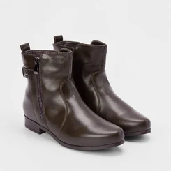 Ankle Boot Mooncity Detalhe Fivela Marrom