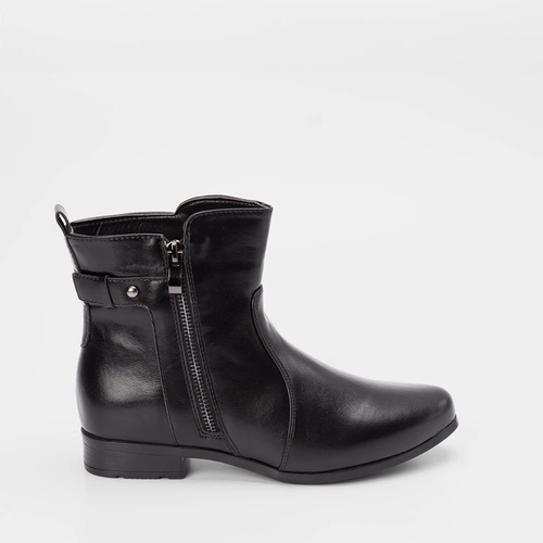 Ankle Boot Mooncity Detalhe Fivela Preto