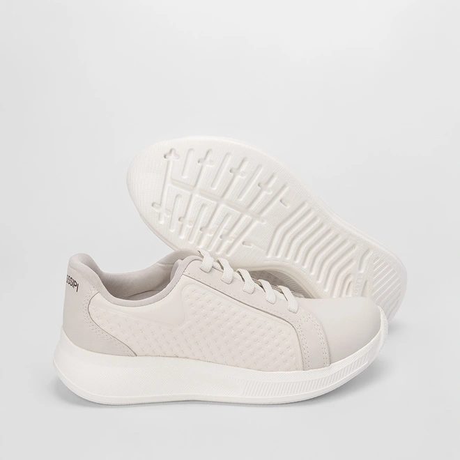 Tênis Casual Mississipi Textura Lateral Off White