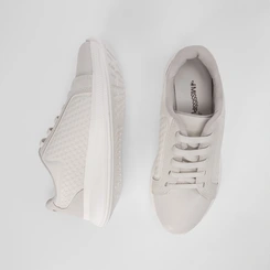 Tênis Casual Mississipi Textura Lateral Off White