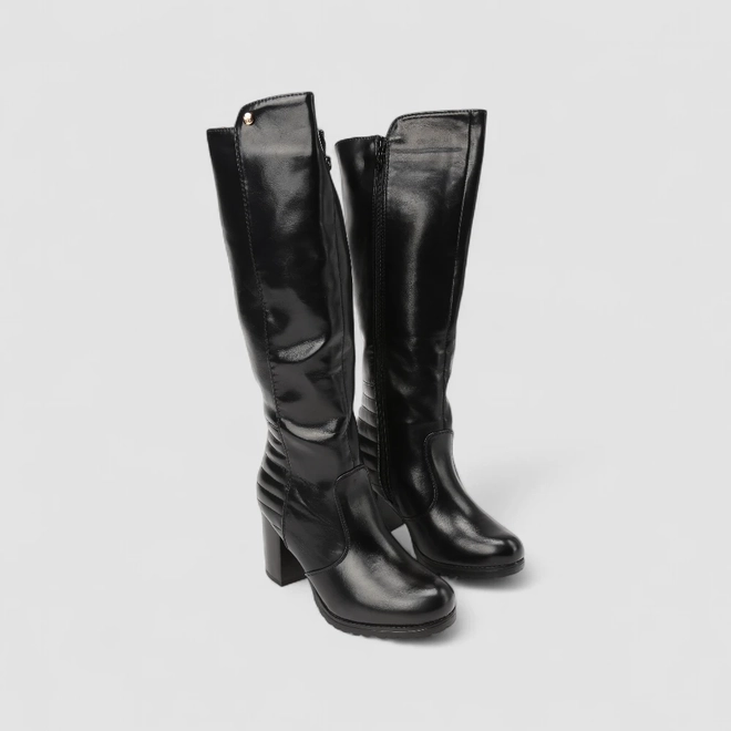 Bota Feminina Mooncity Cano Alto Preto