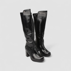 Bota Feminina Mooncity Cano Alto Preto