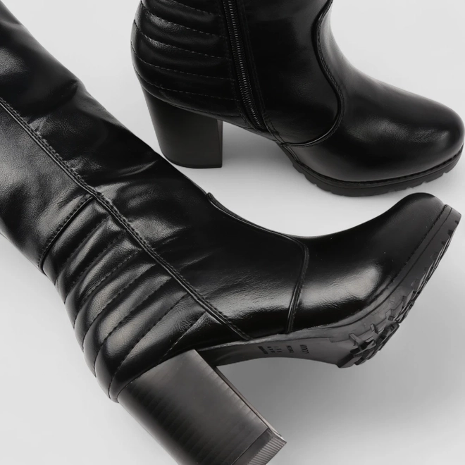 Bota Feminina Mooncity Cano Alto Preto