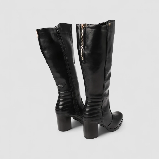 Bota Feminina Mooncity Cano Alto Preto