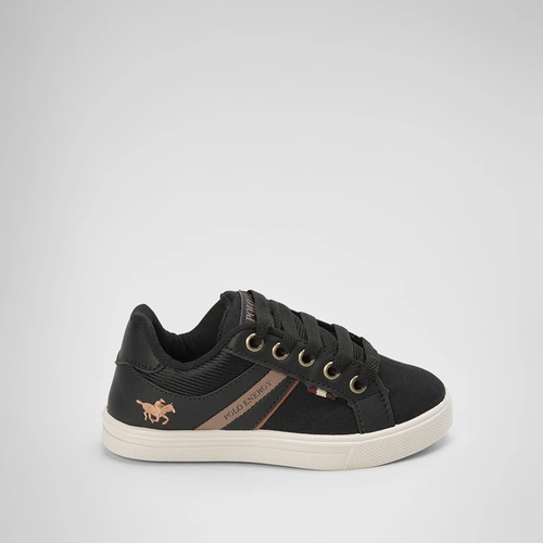 Tênis Infantil Polo Energy Recorte Lateral Preto