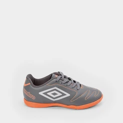 Chuteira Infantil Futsal Umbro Laranja & Cinza