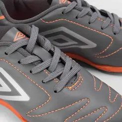 Chuteira Infantil Futsal Umbro Laranja & Cinza
