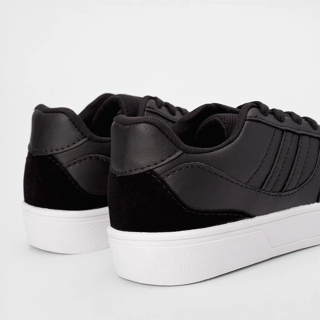 Tênis Vertus Casual Masculino Detalhe Camurça Preto
