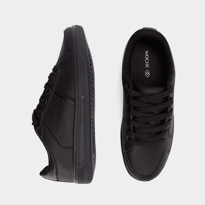Tênis Woche Casual Masculino Costura Lateral Preto