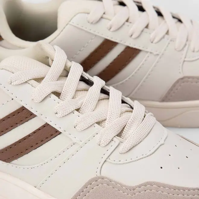 Tênis Vertus Casual Masculino Listras Lateral Bege
