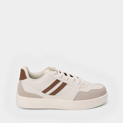 Tênis Vertus Casual Masculino Listras Lateral Bege