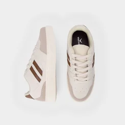 Tênis Vertus Casual Masculino Listras Lateral Bege