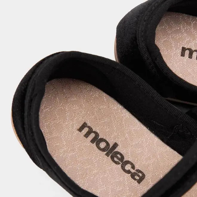 Sapatilha Boneca Feminina Moleca Veludo Fivela Preto