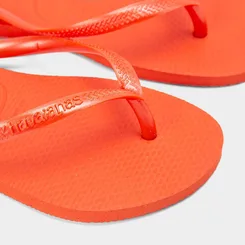 Chinelo Feminino Havaianas Slim Original Metalizada Laranja