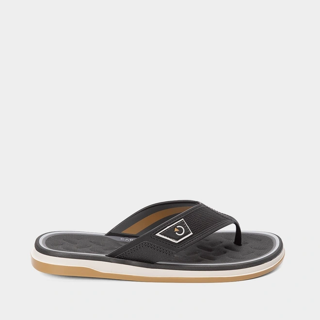 Chinelo Cartago Malaga Preto & Bege