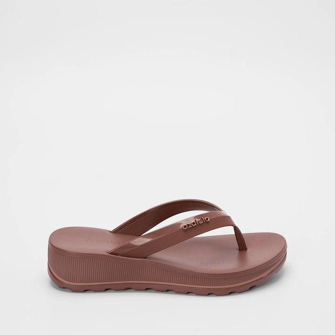Tamanco Azaleia Anabela Fabi Light Line Marrom