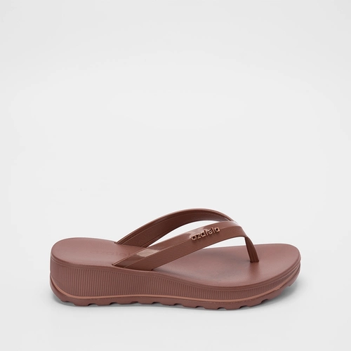 Tamanco Azaleia Anabela Fabi Light Line Marrom