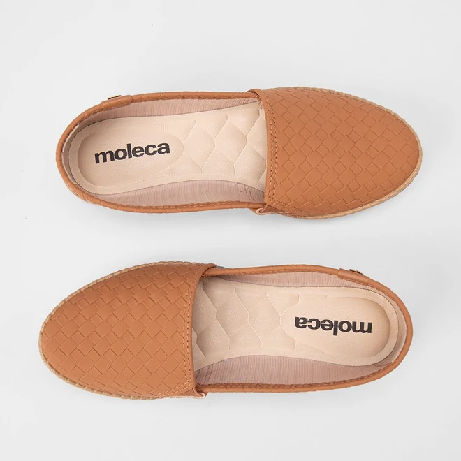 Sapatilha Alpargata Feminina Moleca Tressê Caramelo