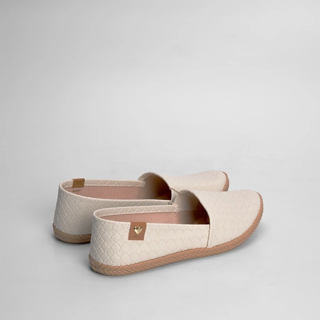 Sapatilha Alpargata Feminina Moleca Tressê Off White