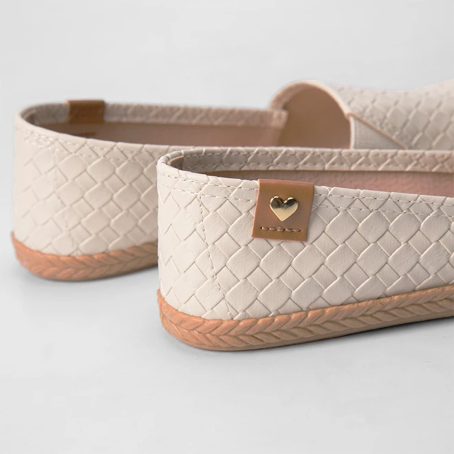 Sapatilha Alpargata Feminina Moleca Tressê Off White