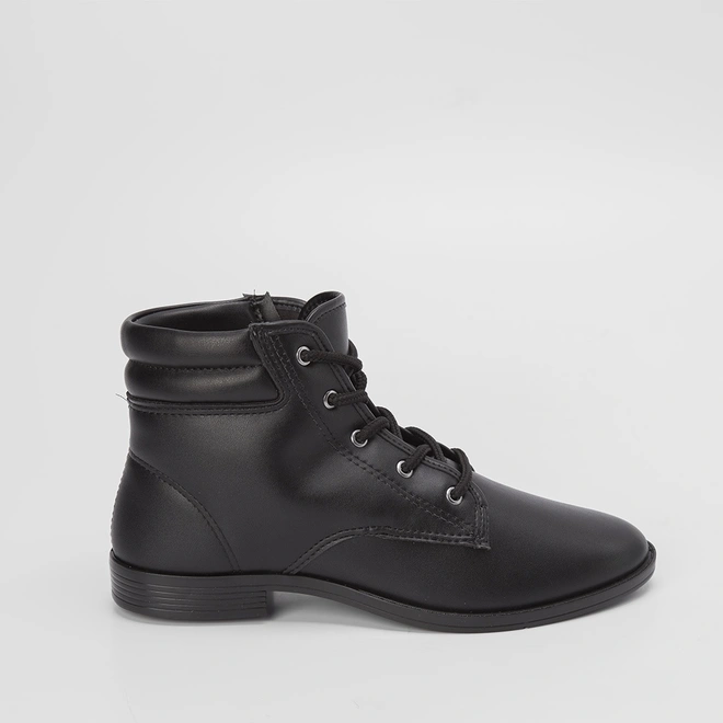 Ankle Boot Moleca Básica Salto Baixo Preto