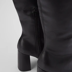 Bota Over The Knee Gabriela Salto Alto Amarração Preto